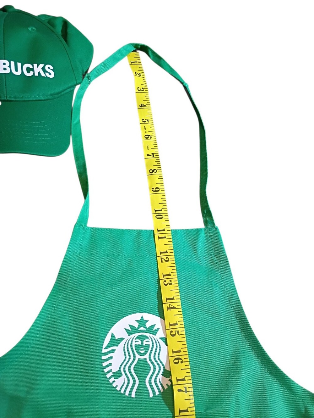 Starbucks Green Barista Apron & Adjustable Logo Hat Set – Uniform Costume - Picture 5 of 10